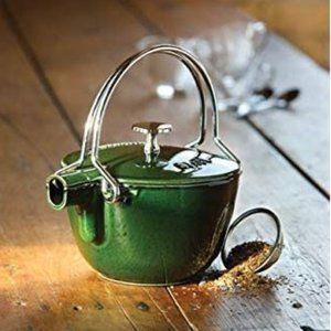 Staub Green Cast Iron 1-qt Round Tea Kettle